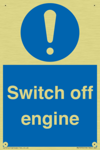 Switch off engine